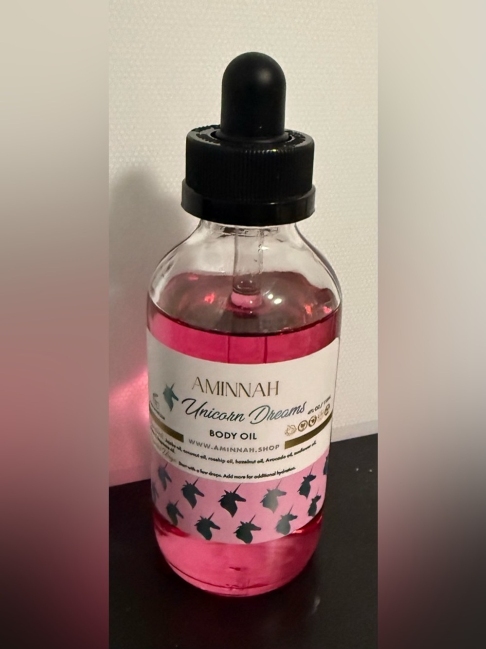 Aminnah Unicorn Dreams Body Oil! NEW Smells like Pink Sugar & Cotton Candy!